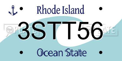3STT56 Rhode Island License Plate
