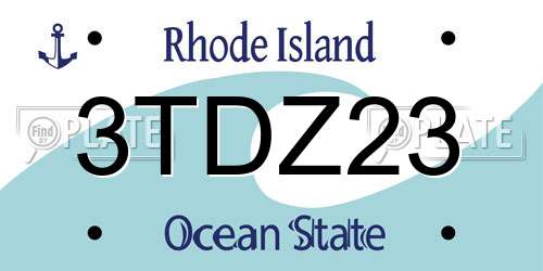 3TDZ23 Rhode Island License Plate