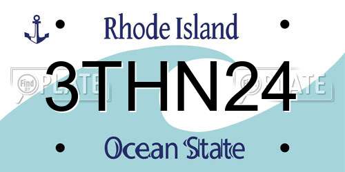 3THN24 Rhode Island License Plate