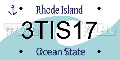 3TIS17 Rhode Island License Plate