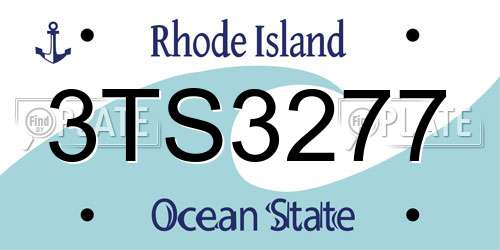 3TS3277 Rhode Island License Plate