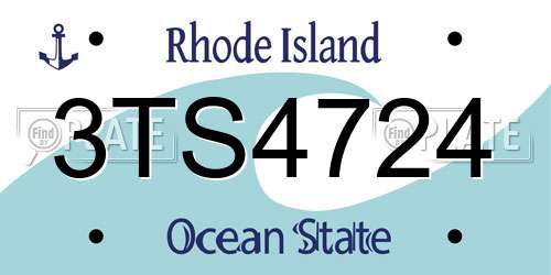 3TS4724 Rhode Island License Plate