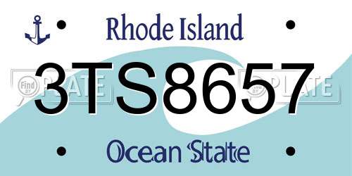 3TS8657 Rhode Island License Plate