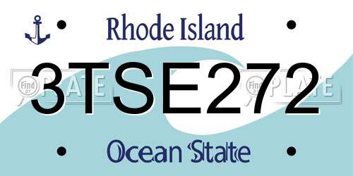 3TSE272 Rhode Island License Plate