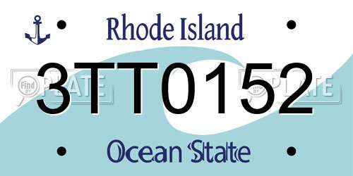 3TT0152 Rhode Island License Plate