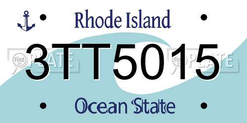 3TT5015 Rhode Island License Plate