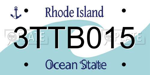 3TTB015 Rhode Island License Plate