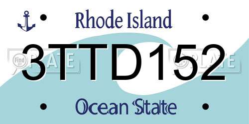 3TTD152 Rhode Island License Plate