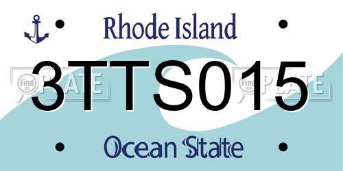 3TTS015 Rhode Island License Plate