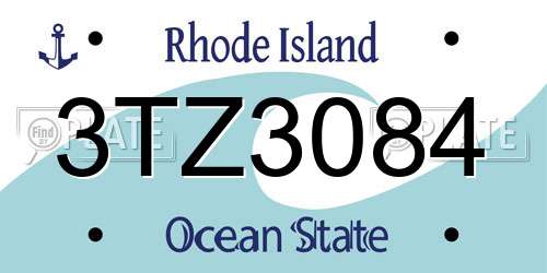 3TZ3084 Rhode Island License Plate