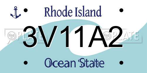 3V11A2 Rhode Island License Plate