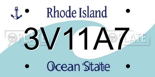 3V11A7 Rhode Island License Plate