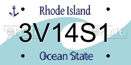 3V14S1 Rhode Island License Plate