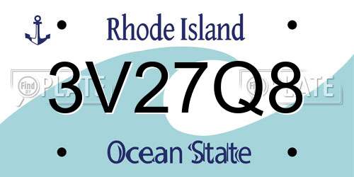3V27Q8 Rhode Island License Plate