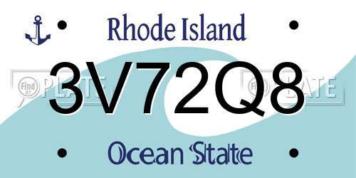 3V72Q8 Rhode Island License Plate