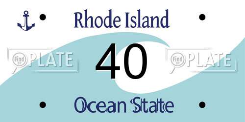 40 Rhode Island License Plate