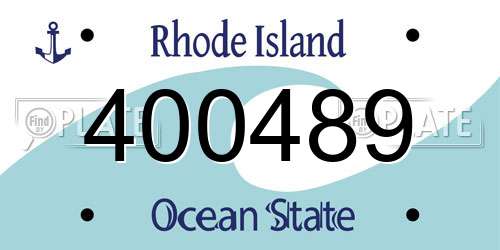 400489 Rhode Island License Plate