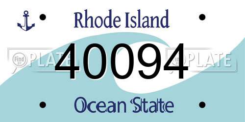 40094 Rhode Island License Plate
