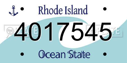 4017545 Rhode Island License Plate