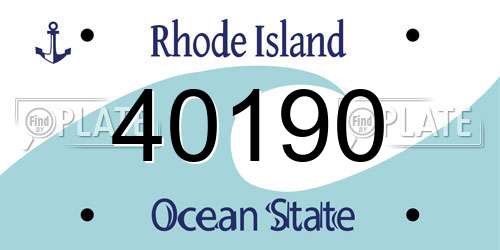 40190 Rhode Island License Plate