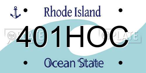 401HOC Rhode Island License Plate