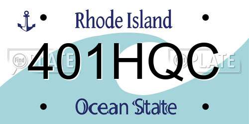 401HQC Rhode Island License Plate