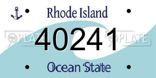 40241 Rhode Island License Plate