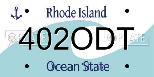402ODT Rhode Island License Plate