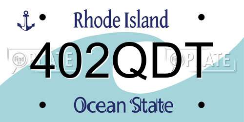 402QDT Rhode Island License Plate