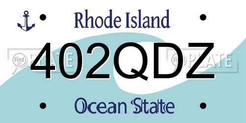 402QDZ Rhode Island License Plate