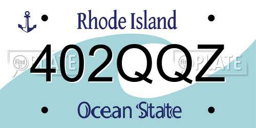 402QQZ Rhode Island License Plate