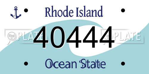 40444 Rhode Island License Plate