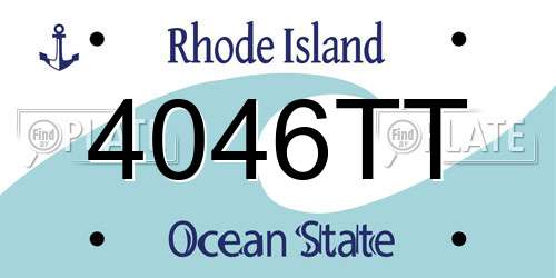 4046TT Rhode Island License Plate
