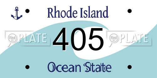405 Rhode Island License Plate