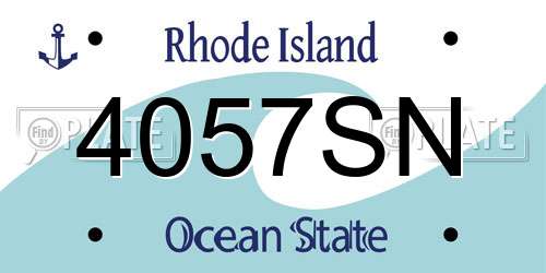 4057SN Rhode Island License Plate
