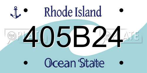 405B24 Rhode Island License Plate