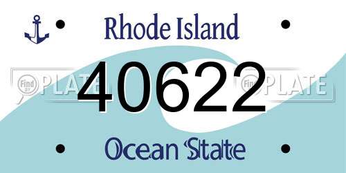 40622 Rhode Island License Plate