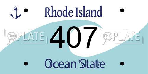 407 Rhode Island License Plate
