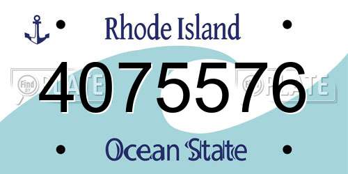4075576 Rhode Island License Plate