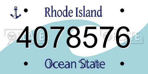 4078576 Rhode Island License Plate