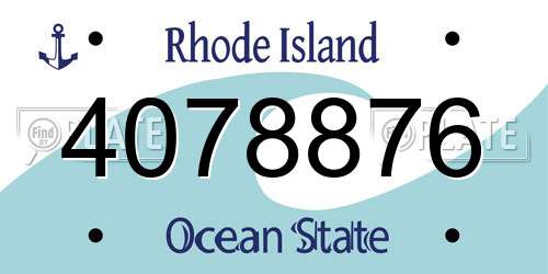 4078876 Rhode Island License Plate