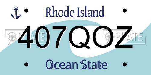 407QOZ Rhode Island License Plate