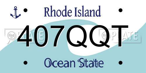 407QQT Rhode Island License Plate