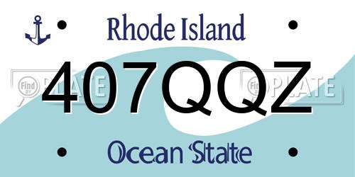 407QQZ Rhode Island License Plate