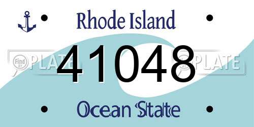 41048 Rhode Island License Plate