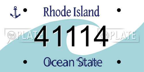 41114 Rhode Island License Plate