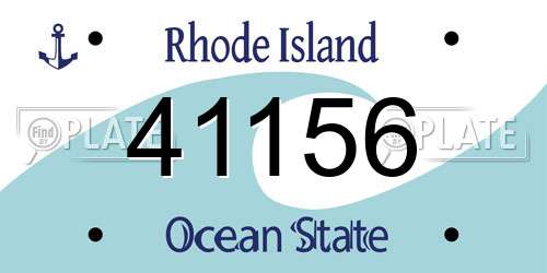 41156 Rhode Island License Plate