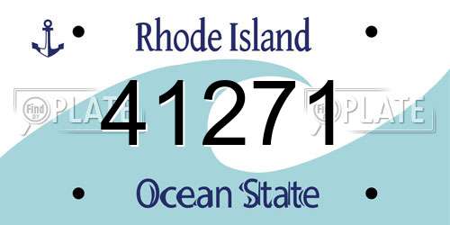 41271 Rhode Island License Plate