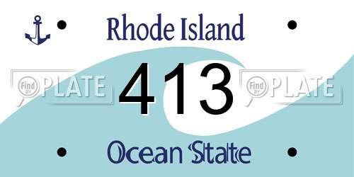 413 Rhode Island License Plate