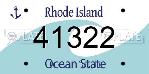 41322 Rhode Island License Plate